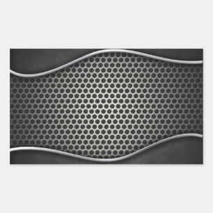 Rectangular Pegatina metalizado Grunge