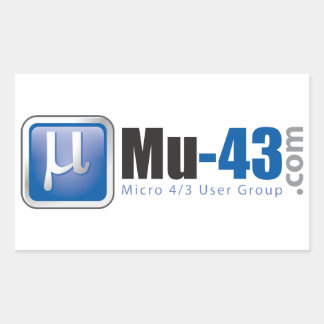 Rectangular Pegatina Mu-43