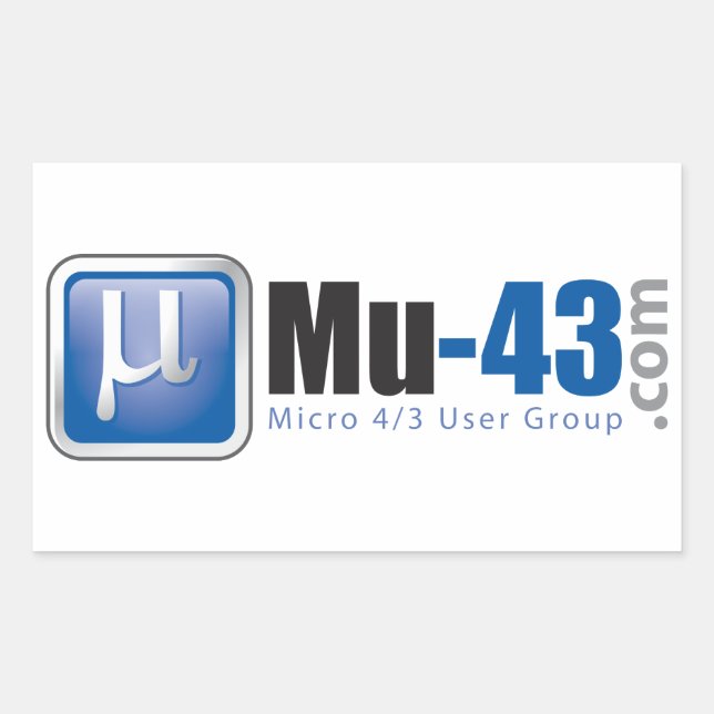 Rectangular Pegatina Mu-43 (Anverso)