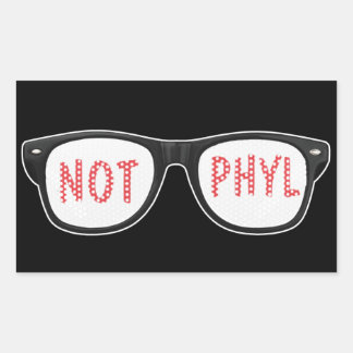Rectangular Pegatina No Phyl