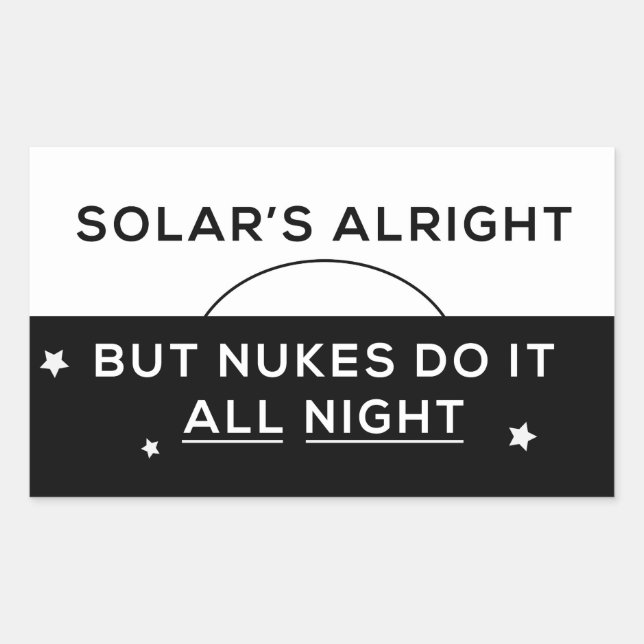 Rectangular Pegatina nuclear (Anverso)