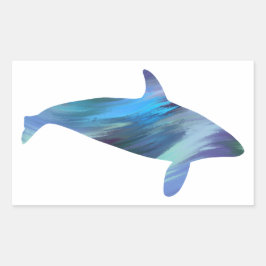 Rectangular Pegatina Orca de estilo acrílico