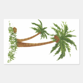 Rectangular Pegatina PALM TREE