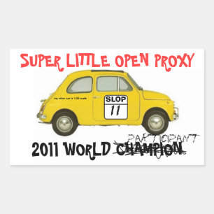 Rectangular Pegatina participante de SLOP