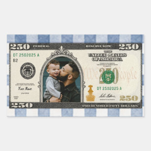 Rectangular Pegatina personalizada del 250 aniversario de Amér
