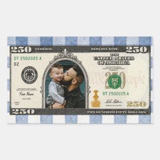 Rectangular Pegatina personalizada del 250 aniversario de Amér