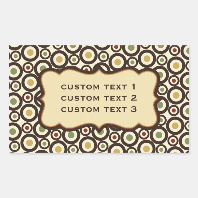 Rectangular Pegatina Personalizado resistente a las escotillas (Anverso)