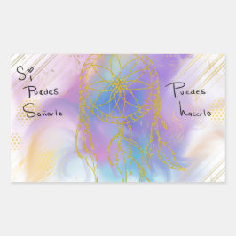 Rectangular Pegatina puedes hacerlo 