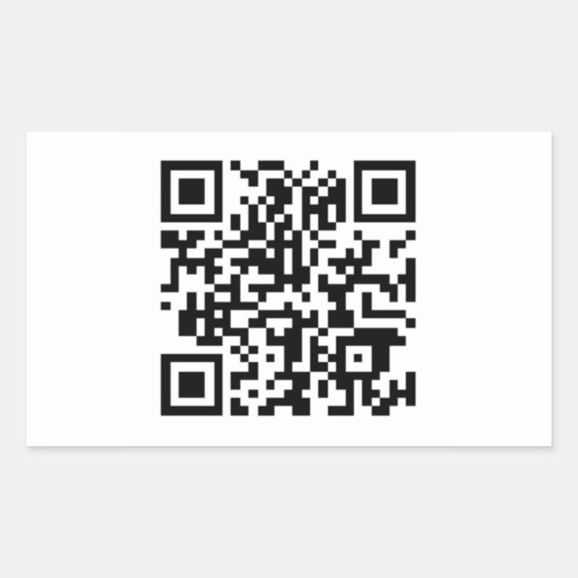 Rectangular Pegatina QR (Anverso)