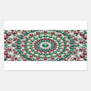 Rectangular Pegatina Rectangle con colores italianos