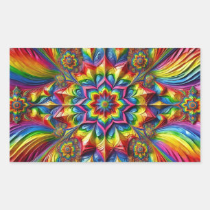 Rectangular Pegatina Rectangle con colores LGBTQ