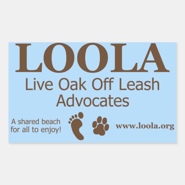 Rectangular Pegatina Rectangle: LOOLAorg (Anverso)