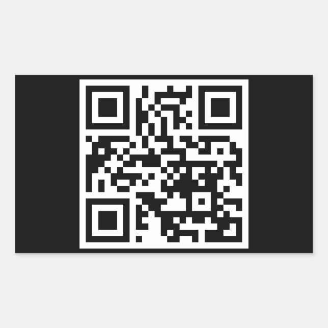 Rectangular Pegatina Rectangle sólo de código QR (Anverso)