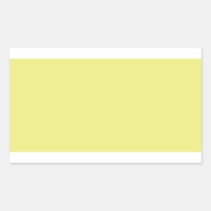 Rectangular Pegatina Rectángulo amarillo pastel claro
