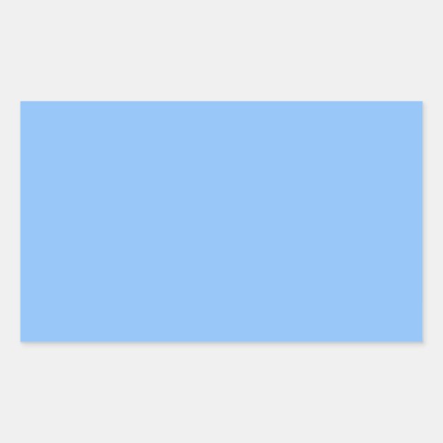Rectangular Pegatina Rectángulo Azul Bebé (Anverso)