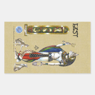 Rectangular Pegatina Rectángulo de Bast