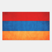 Pegatina Rectángulo de la Bandera de Armenia