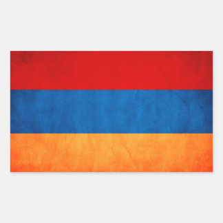 Rectangular Pegatina Rectángulo de la Bandera de Armenia
