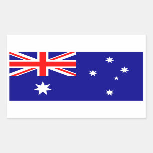 Rectangular Pegatina Rectángulo de la bandera de Australia