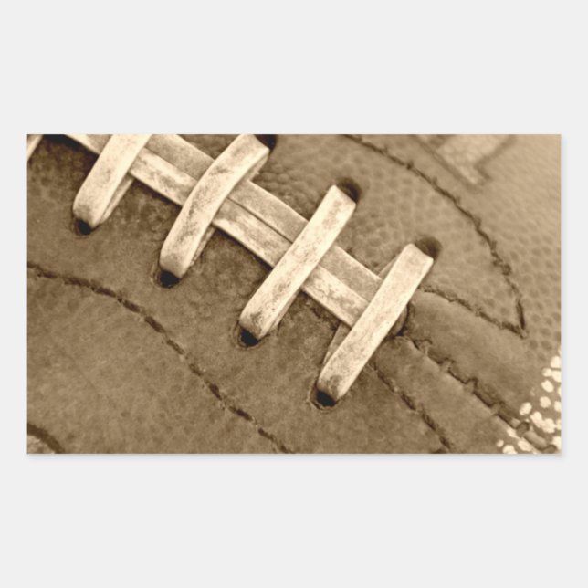 Rectangular Pegatina Rectángulo de los latidos de fútbol (Anverso)