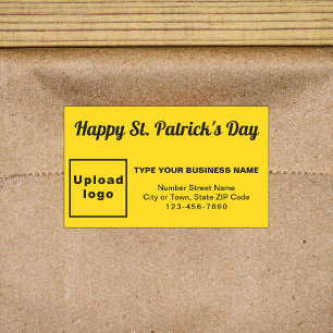Rectangular Pegatina Rectángulo del Amarillo Saint Patrick Bus