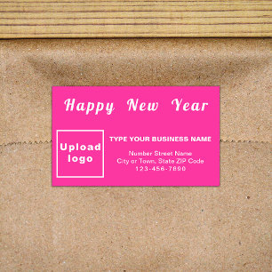 Rectangular Pegatina Rectángulo Rosado de Año Nuevo profesiona