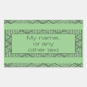 Rectangular PEGATINA Rectángulo SAGE ARGYLE KNIT + Texto