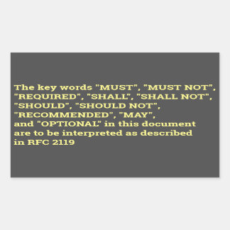 RECTANGULAR PEGATINA RFC 2119