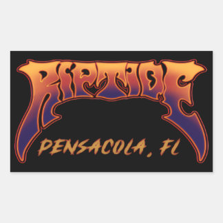 Rectangular Pegatina RIPTIDE Pensacola, FL Logo