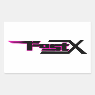 Rectangular Pegatina rosado de FastX