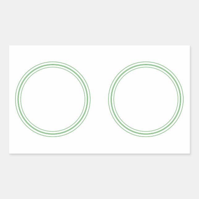 Rectangular PEGATINA ROUND-Llanto con FRONTERA - Lables de sal (Anverso)