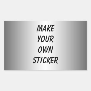 Rectangular Pegatina Silver Look