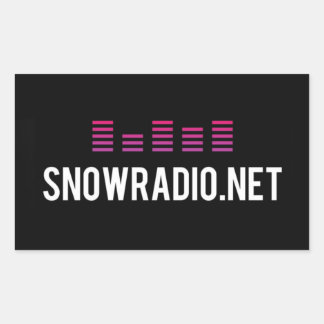 Rectangular Pegatina SNOWRADIO