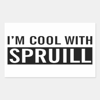 Rectangular pegatina "Soy Guay con Spruill"