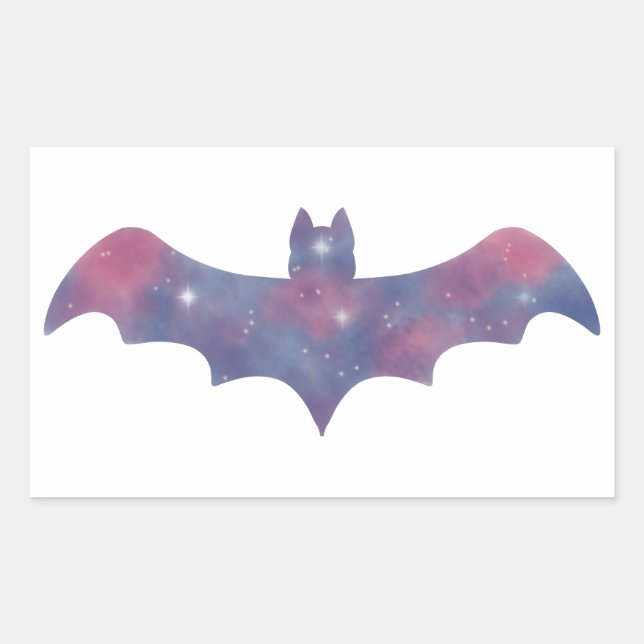 Rectangular Pegatina Starscape Light Bat (Anverso)