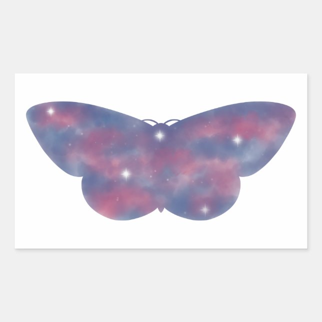 Rectangular Pegatina Starscape Light Moth (Anverso)
