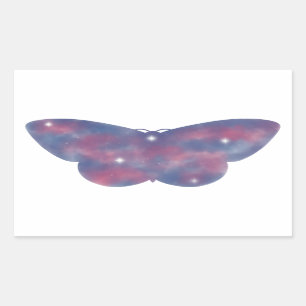 Rectangular Pegatina Starscape Light Moth