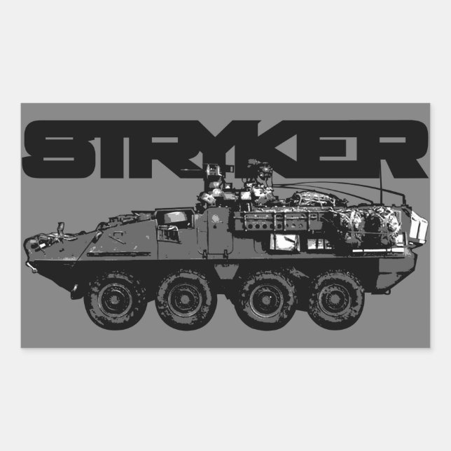 Rectangular Pegatina Stryker (Anverso)