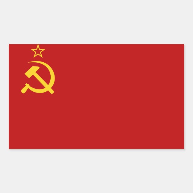 Rectangular Pegatina temprano de la bandera de URSS (Anverso)