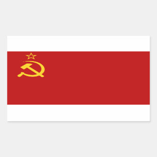Rectangular Pegatina temprano de la bandera de URSS