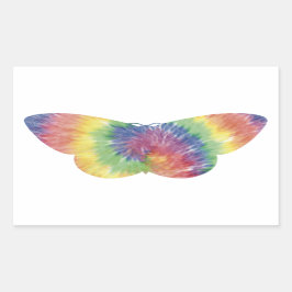 Rectangular Pegatina Tie Dye Moth