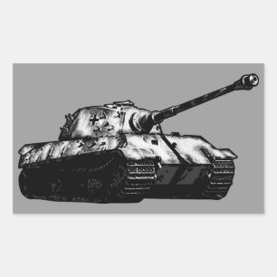 Rectangular Pegatina Tiger II