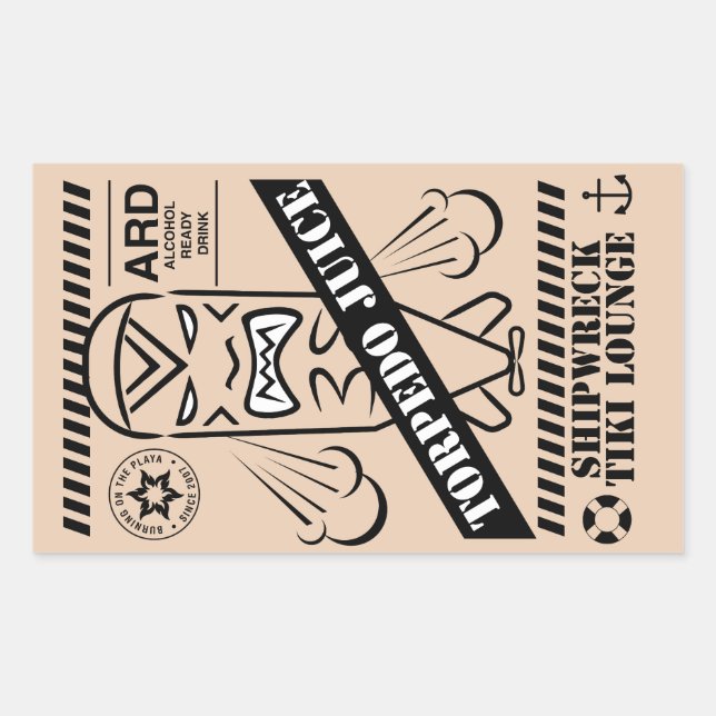 Rectangular Pegatina Torpedo Juice (Anverso)