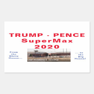 Rectangular Pegatina Trump Pence SuperMax 2020