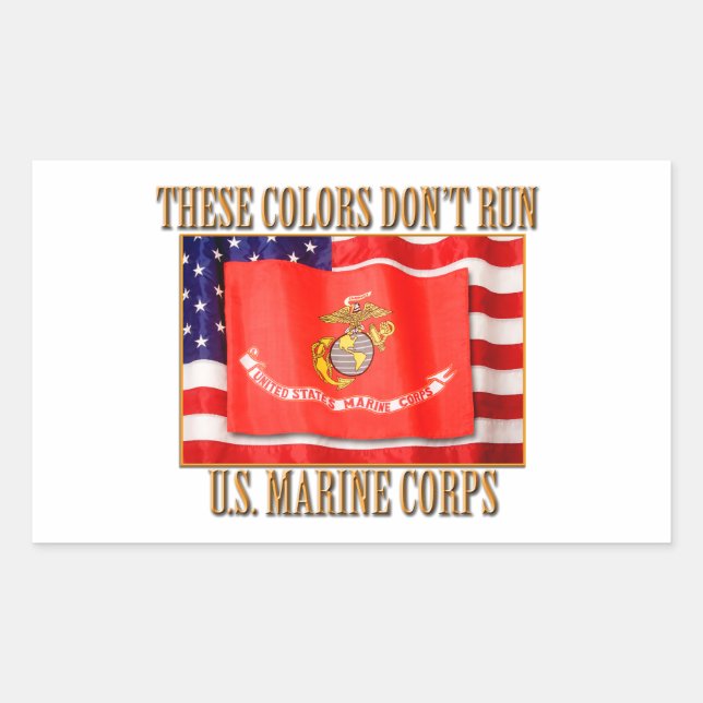 RECTANGULAR PEGATINA USMC (Anverso)