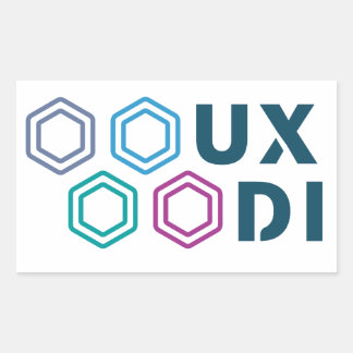 Rectangular Pegatina UXDI