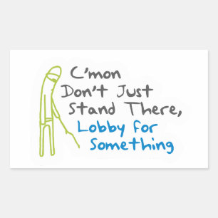 Rectangular Pegatina - Vestíbulo por algo