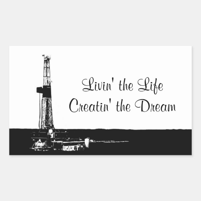 Rectangular pegatina "Viviendo la vida" (Anverso)