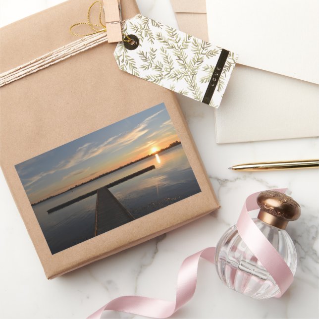 Rectangular Pegatina Wendouree Twilight Tranquilidad (Regalar)