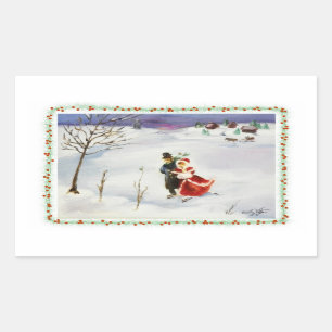Rectangular Pegatina Winter Wonderland